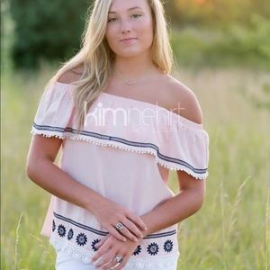 Francesca’s over the shoulder top